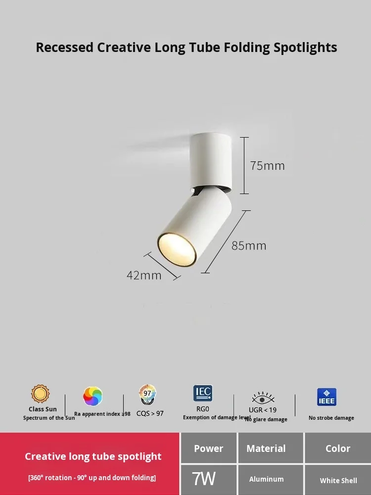 Mijia 2891 Cylindrical LED Surface Mounted Downlight Spotlight IP65