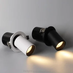 Adjustable Retractable Anti-Glare Recessed Aluminum LED Spotlight Downlight